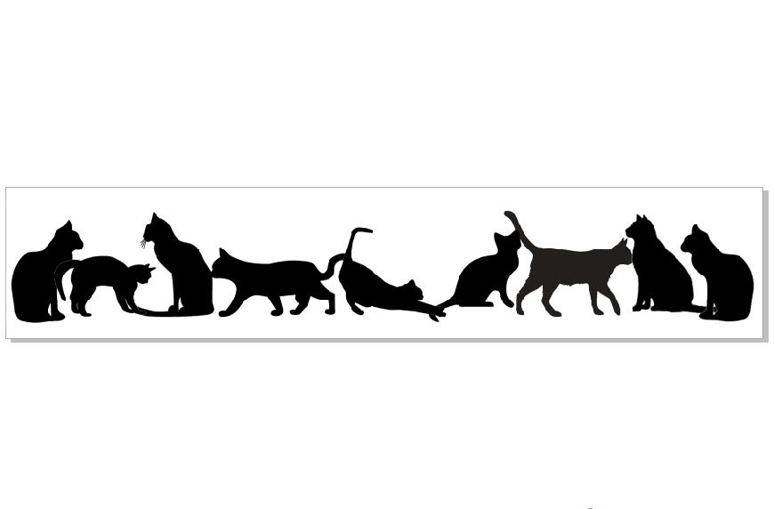 Cat Border cats  300 mmx 50 mm pack of 2 min purchase 3